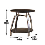 Steve Silver Furniture - COHAM END TABLE - Dark Brown Steel - Tables - Additional View 1