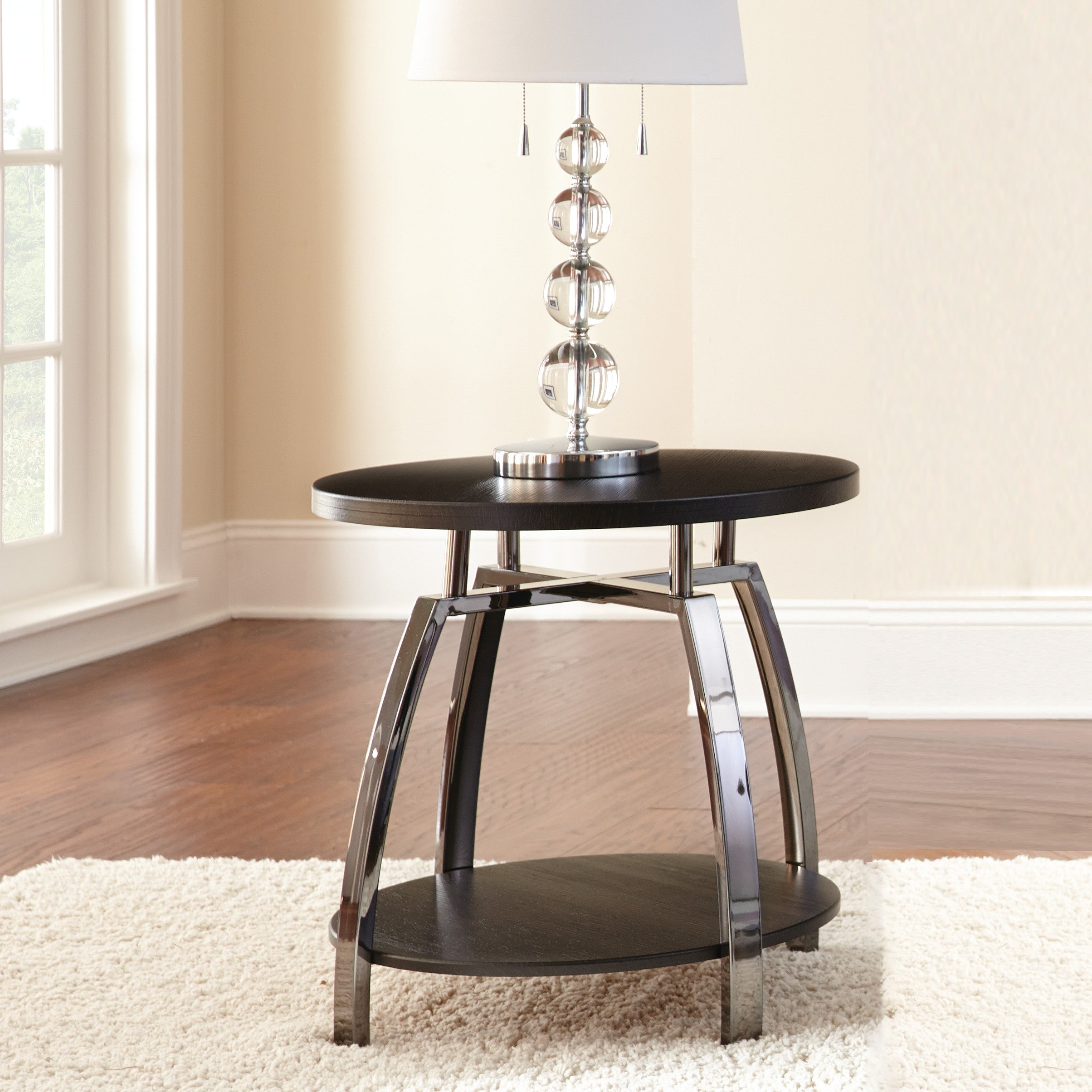 Steve Silver Furniture - COHAM END TABLE - Dark Brown Steel - Tables - Additional View 2