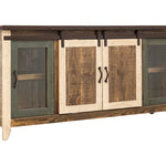 International Furniture Direct - SAN ANGELO MEDIA CONSOLE - Dark Brown|Light Brown Wood - TV Stands
