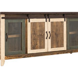 International Furniture Direct - SAN ANGELO MEDIA CONSOLE - Dark Brown|Light Brown Wood - TV Stands