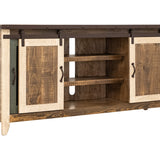 International Furniture Direct - SAN ANGELO MEDIA CONSOLE - Dark Brown|Light Brown Wood - TV Stands - Additional View 2