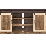 International Furniture Direct - SAN ANGELO MEDIA CONSOLE - Dark Brown|Light Brown Wood - TV Stands - Additional View 3