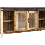 International Furniture Direct - SAN ANGELO MEDIA CONSOLE - Dark Brown|Light Brown Wood - TV Stands - Additional View 4