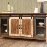 International Furniture Direct - SAN ANGELO MEDIA CONSOLE - Dark Brown|Light Brown Wood - TV Stands - Additional View 6