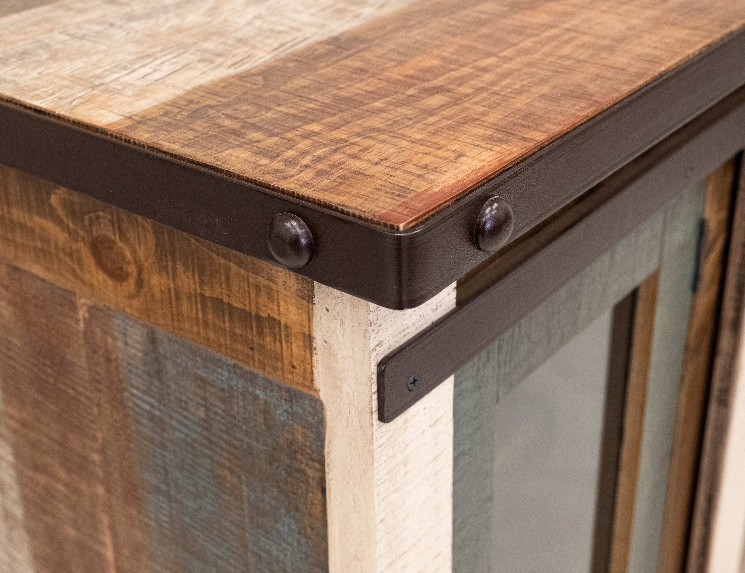 International Furniture Direct - SAN ANGELO MEDIA CONSOLE - Dark Brown|Light Brown Wood - TV Stands - Additional View 7