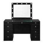 AVERY BLACK VANITY WITH LED MIRROR
