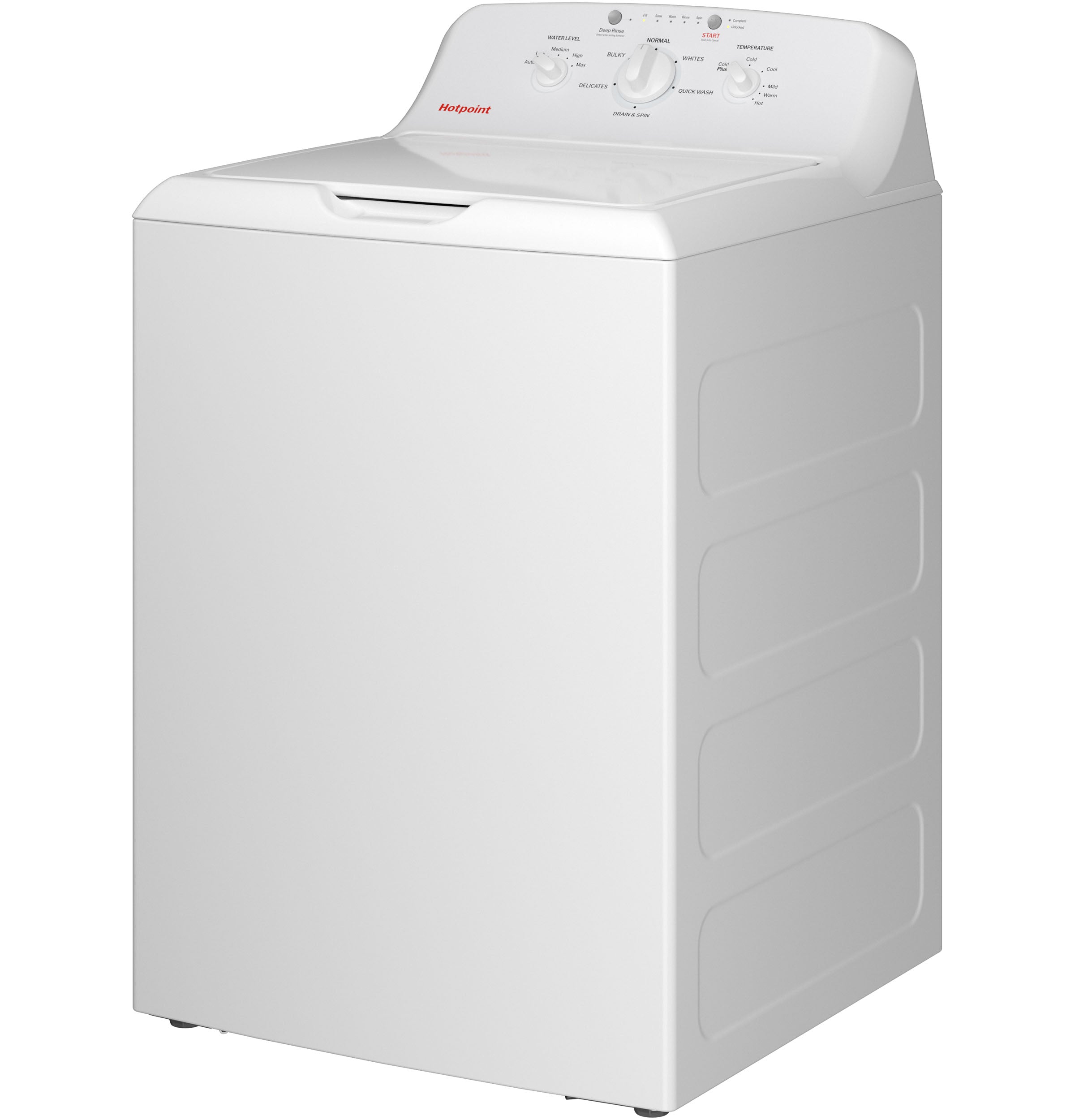 GE - Hotpoint 4.0 Cu. Ft. Capacity Washer With Stainless Steel Basket,Cold Plus And Water Level Control​ - White - Washers - Additional View 1