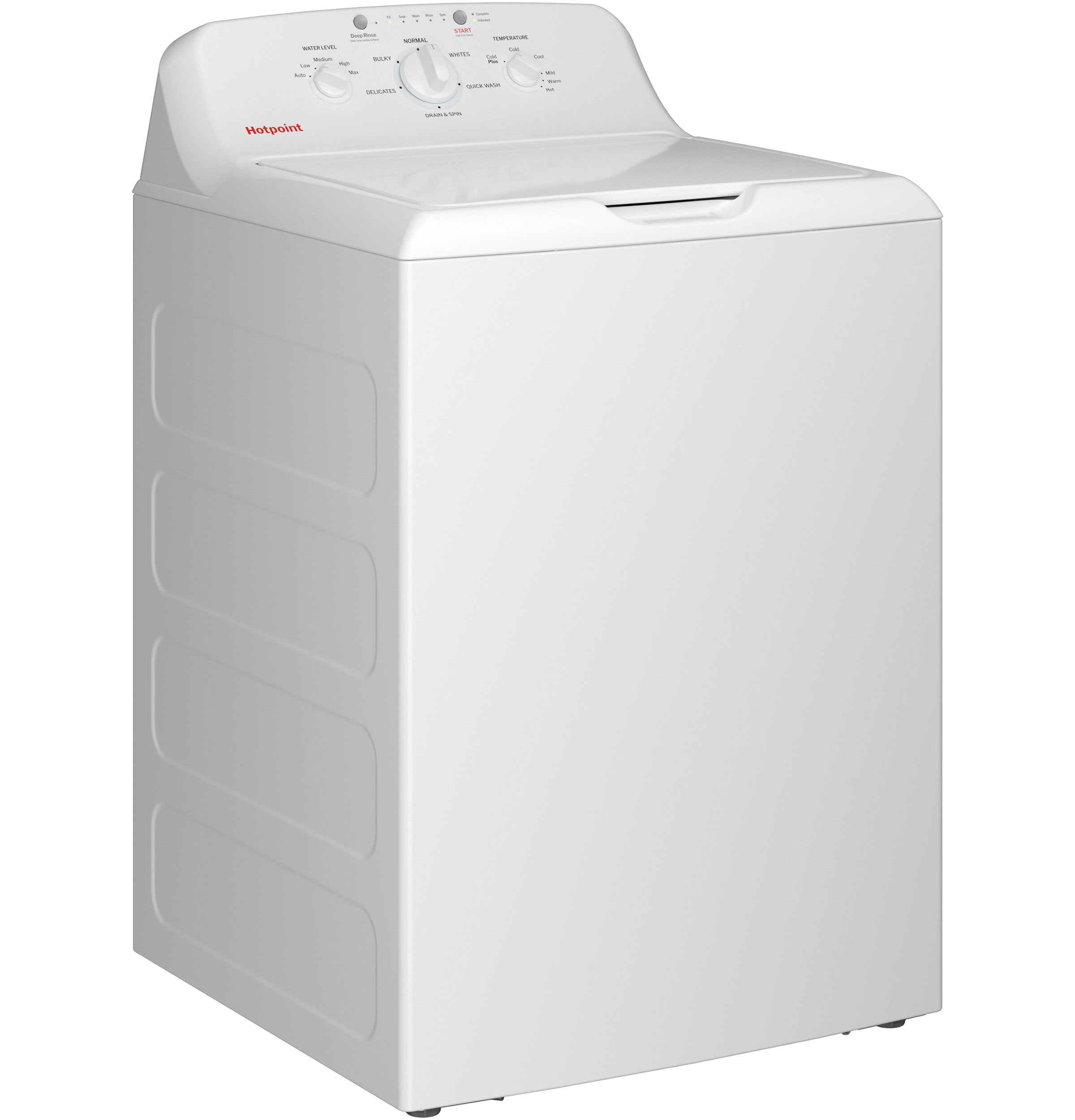 GE - Hotpoint 4.0 Cu. Ft. Capacity Washer With Stainless Steel Basket,Cold Plus And Water Level Control​ - White - Washers - Additional View 2