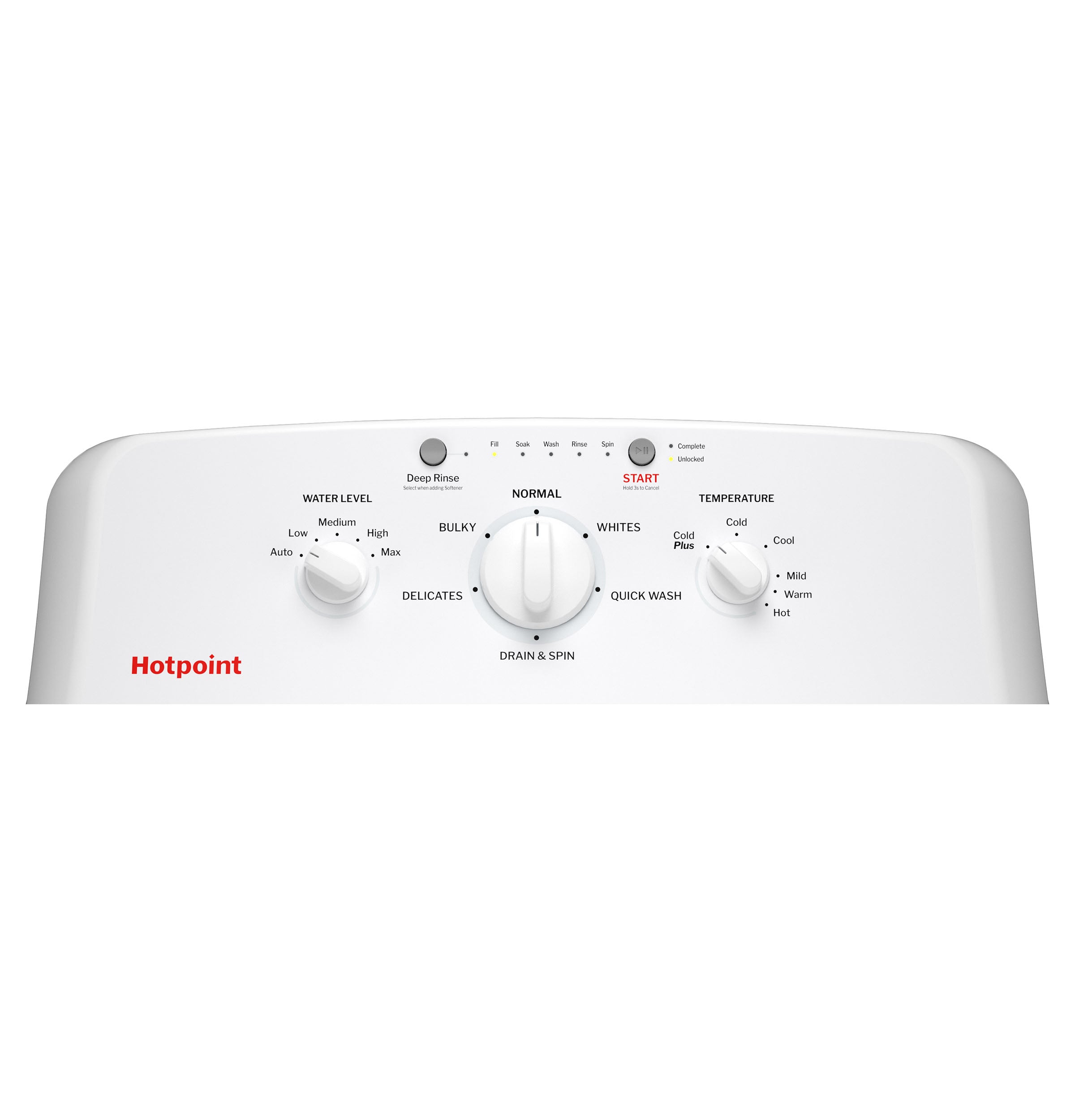 GE - Hotpoint 4.0 Cu. Ft. Capacity Washer With Stainless Steel Basket,Cold Plus And Water Level Control​ - White - Washers - Additional View 4