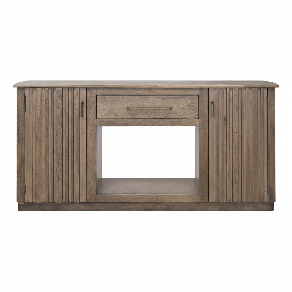 Mezquite mango wood accent console that also can be used as a media cabinet
