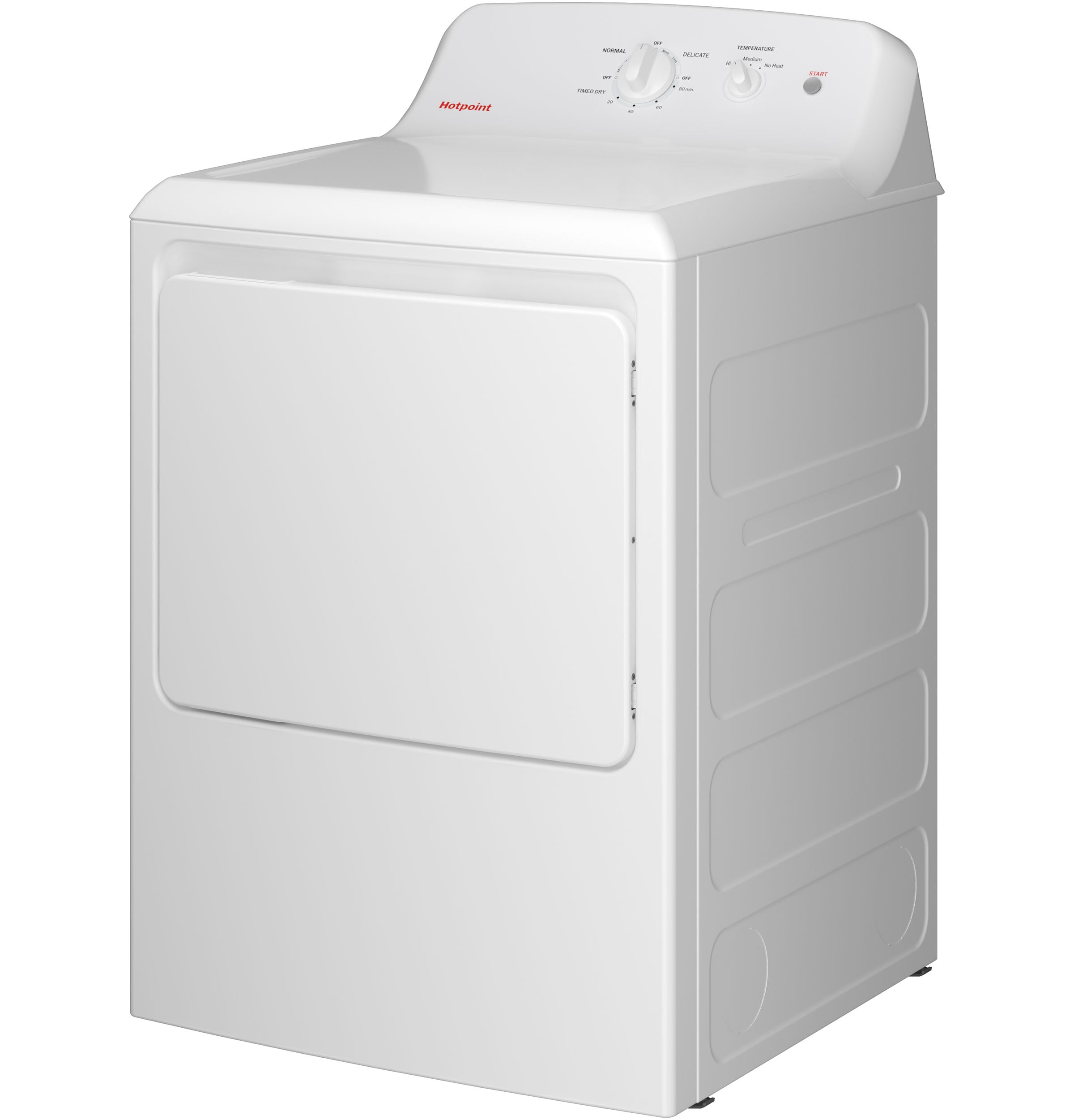 GE - HOTPOINT 6.2CU ELECTRIC DRYER - White - Dryers - Additional View 1