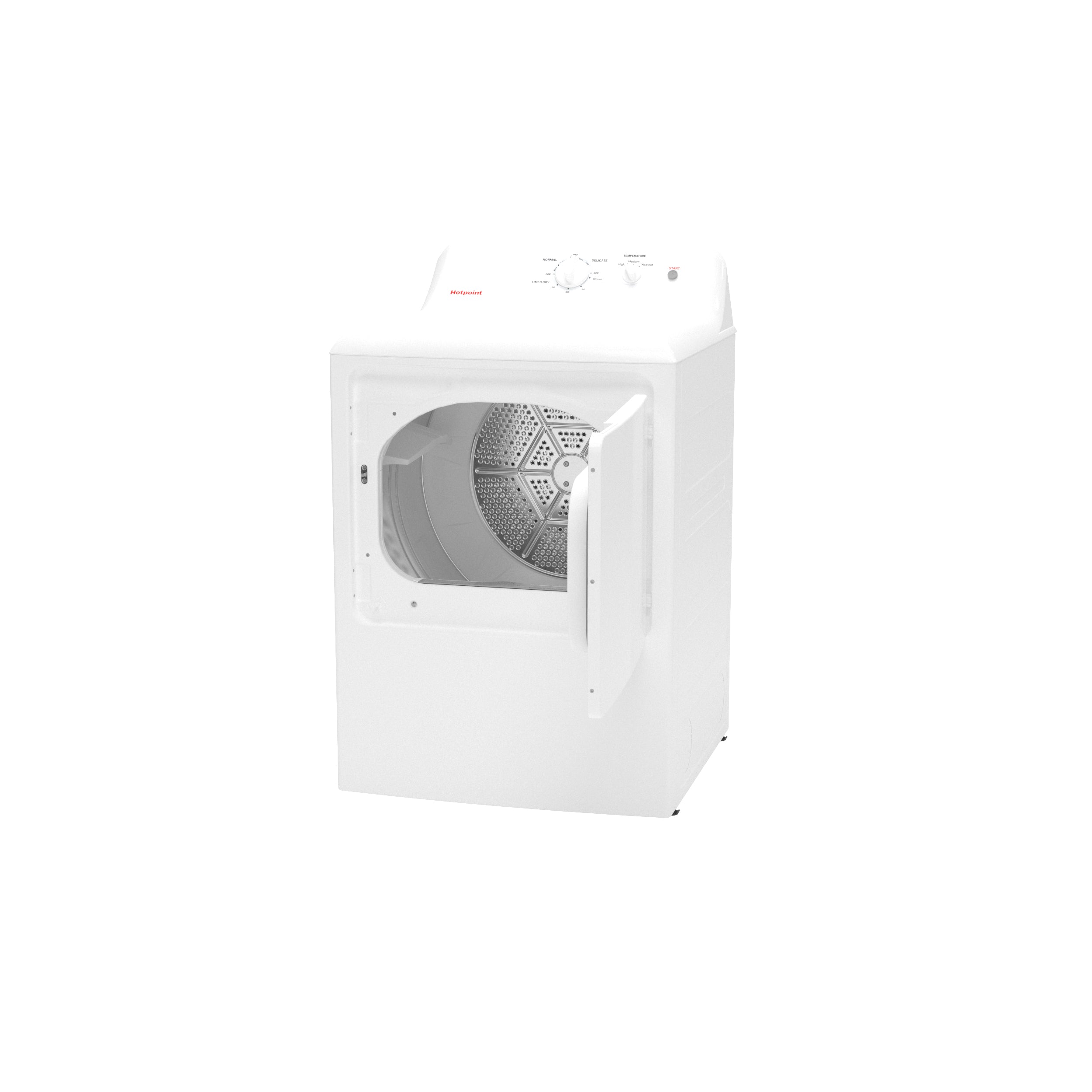 GE - HOTPOINT 6.2CU ELECTRIC DRYER - White - Dryers - Additional View 33
