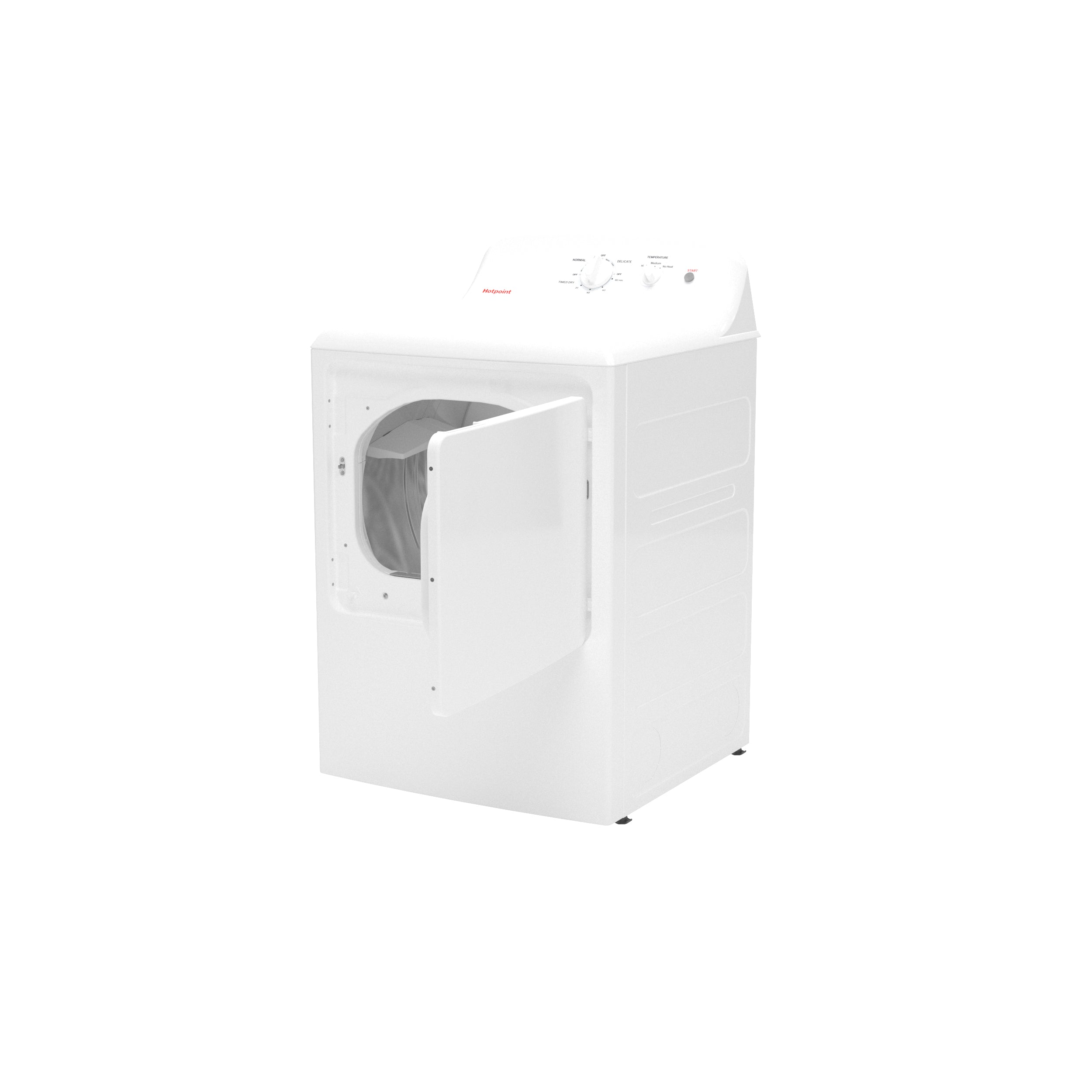 GE - HOTPOINT 6.2CU ELECTRIC DRYER - White - Dryers - Additional View 34
