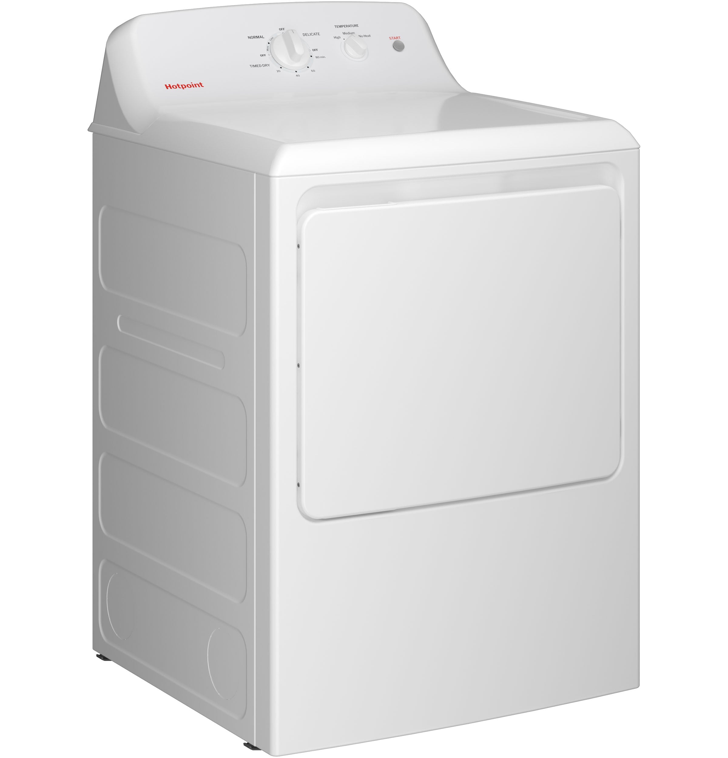 GE - HOTPOINT 6.2CU ELECTRIC DRYER - White - Dryers - Additional View 2