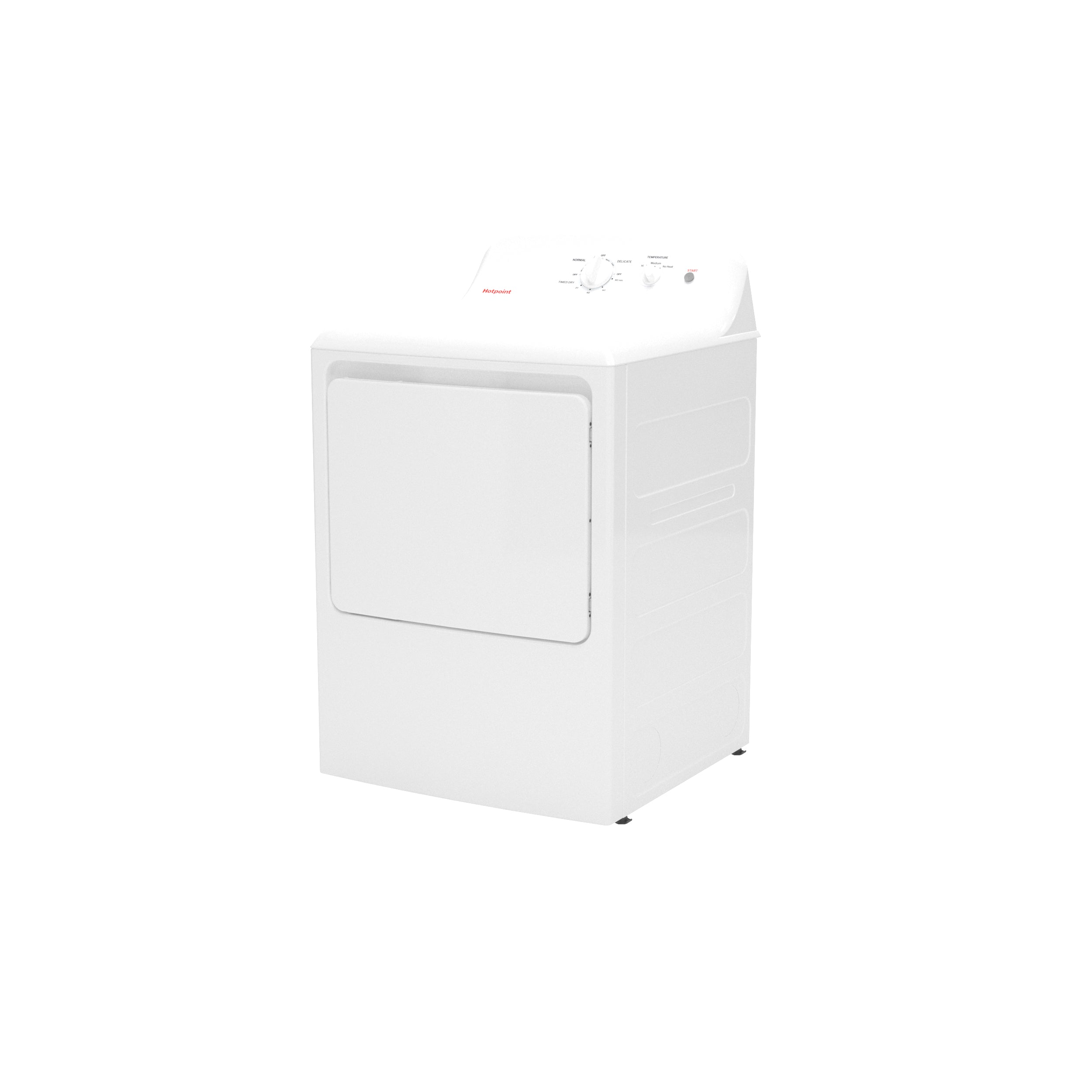 GE - HOTPOINT 6.2CU ELECTRIC DRYER - White - Dryers - Additional View 9