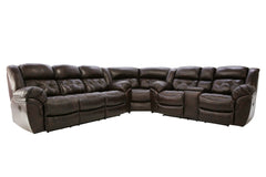 Hudson 3 Piece Leather Sectional - Chocolate