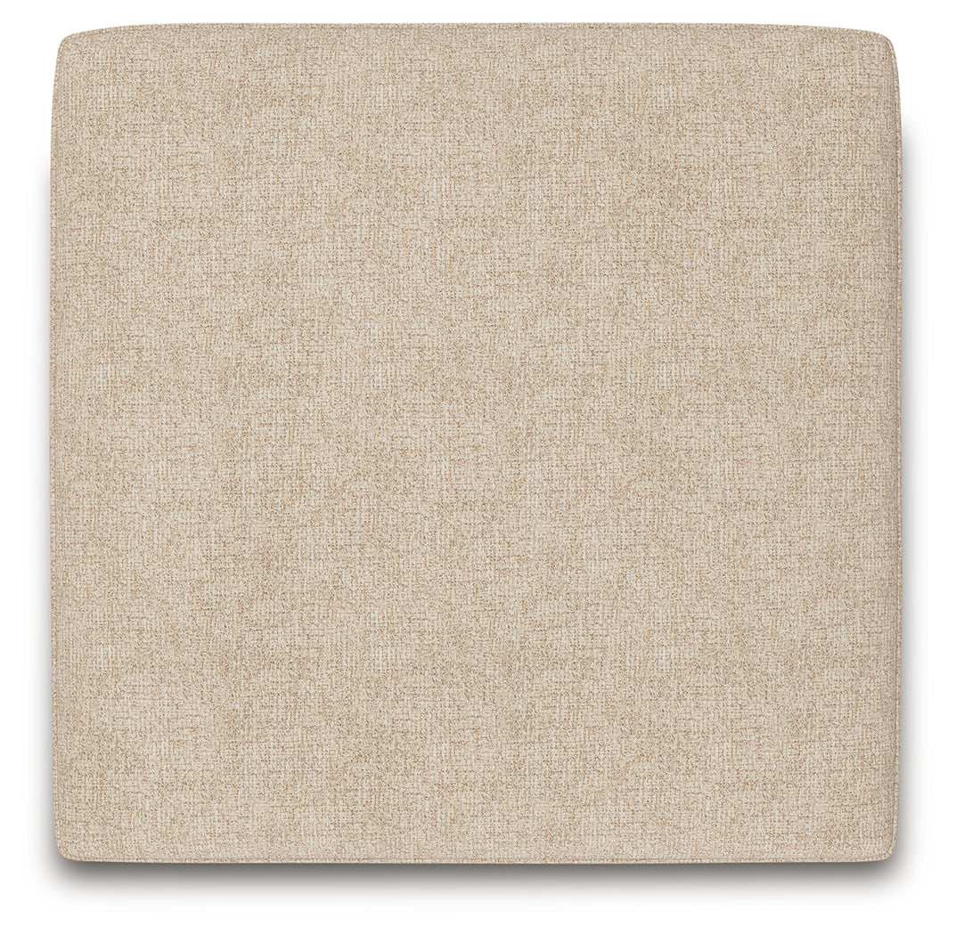 Ashley Furniture - SEYLER SAND ACCENT OTTOMAN - Beige Fabric - Ottomans - Additional View 3