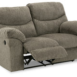 Ashley Furniture - Alphons Reclining Loveseat - Beige Fabric - Loveseats - Additional View 2