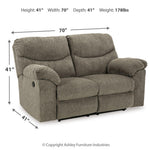 Ashley Furniture - Alphons Reclining Loveseat - Beige Fabric - Loveseats - Additional View 6