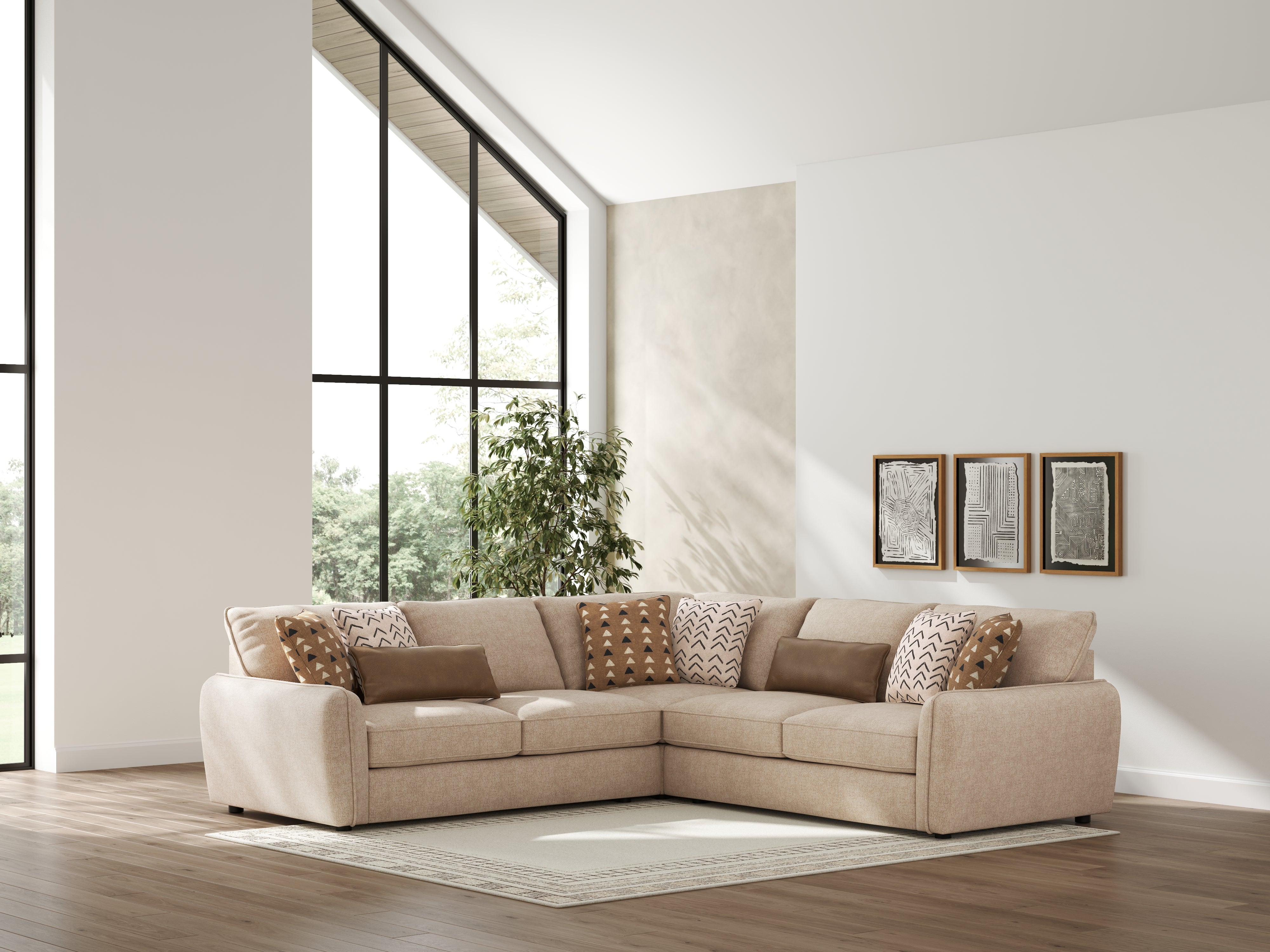 Ashley Furniture - Seyler Sectional - Beige Fabric - Sectionals - Additional View 1