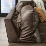 Ashley Furniture - METRONOME CHOCOLATE LEATHER 5 PIECE POWER SECTIONAL - Dark Brown Leather Match - Sectionals - Additional View 3