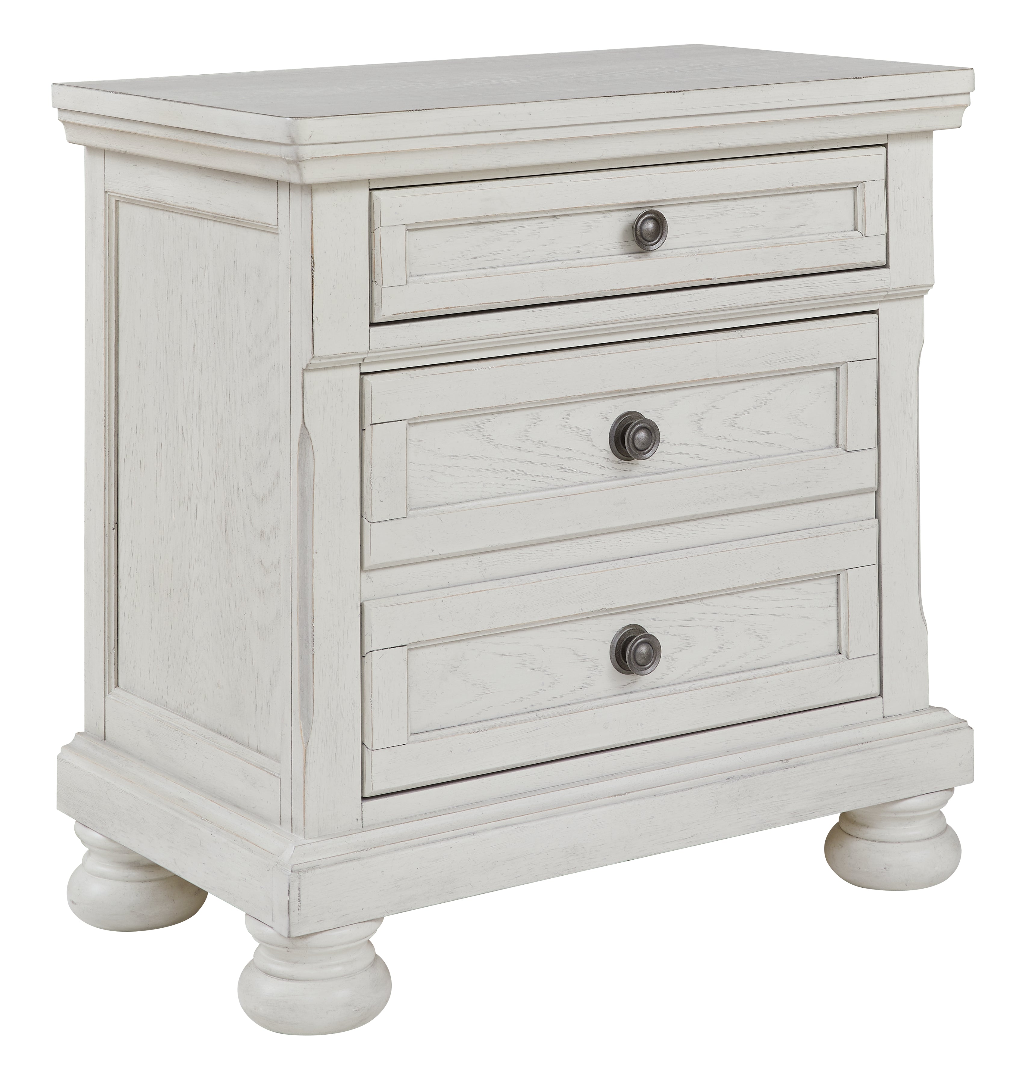 Ashley Furniture - Robbinsdale Nightstand - White - Wood - Nightstands