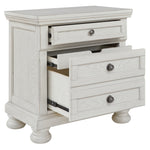 Ashley Furniture - Robbinsdale Nightstand - White - Wood - Nightstands - Additional View 2