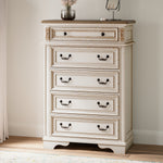 Ashley Furniture - REALYN FIVE DRAWER CHEST - White Wood - Chests - Additional View 1