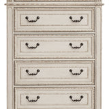 Ashley Furniture - REALYN FIVE DRAWER CHEST - White Wood - Chests - Additional View 2