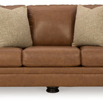 Ashley Furniture - Carianna Queen Sofa Sleeper - Caramel - Light Brown Leather Match - Sofas