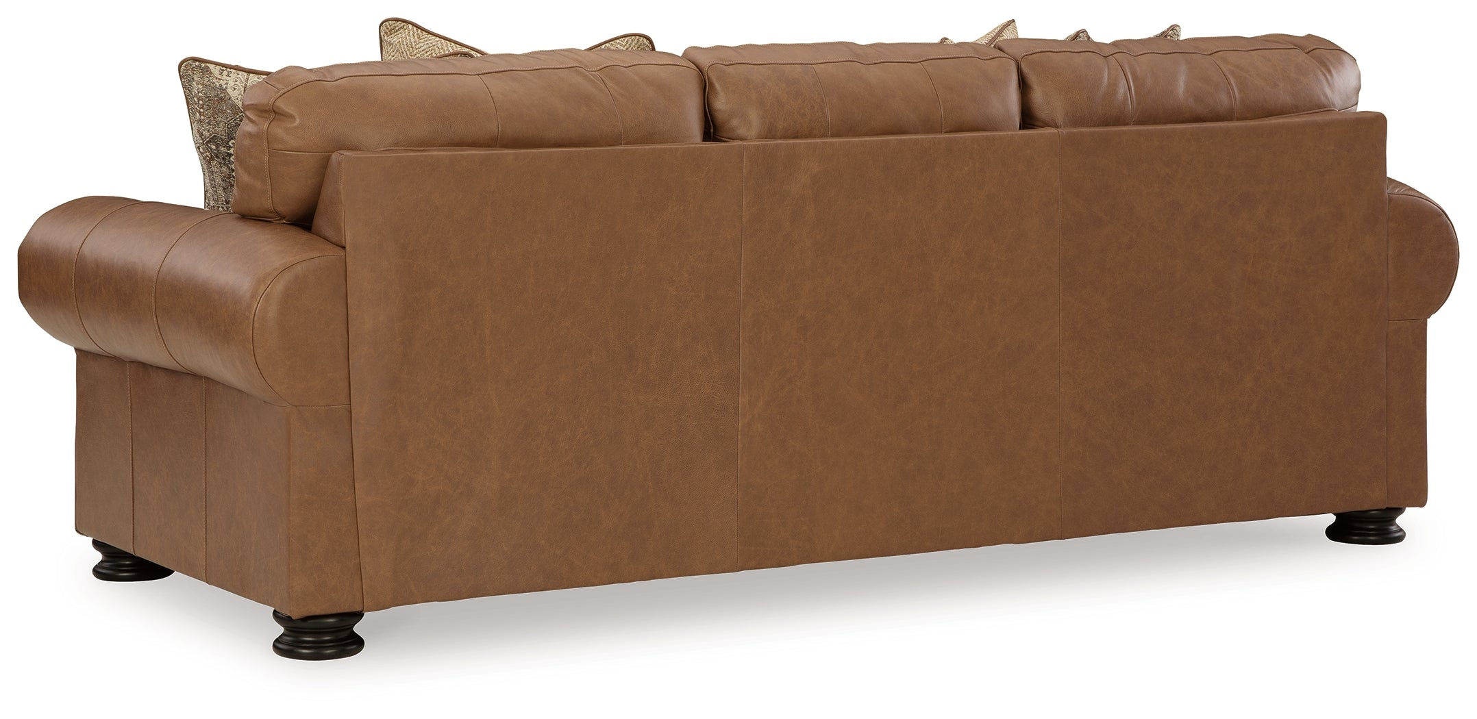 Ashley Furniture - Carianna Queen Sofa Sleeper - Caramel - Light Brown Leather Match - Sofas - Additional View 4