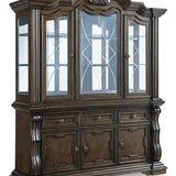 Ashley Furniture - Maylee Buffet And Hutch - Dark Brown Glass|Wood - Cabinets