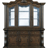 Ashley Furniture - Maylee Buffet And Hutch - Dark Brown Glass|Wood - Cabinets - Additional View 3