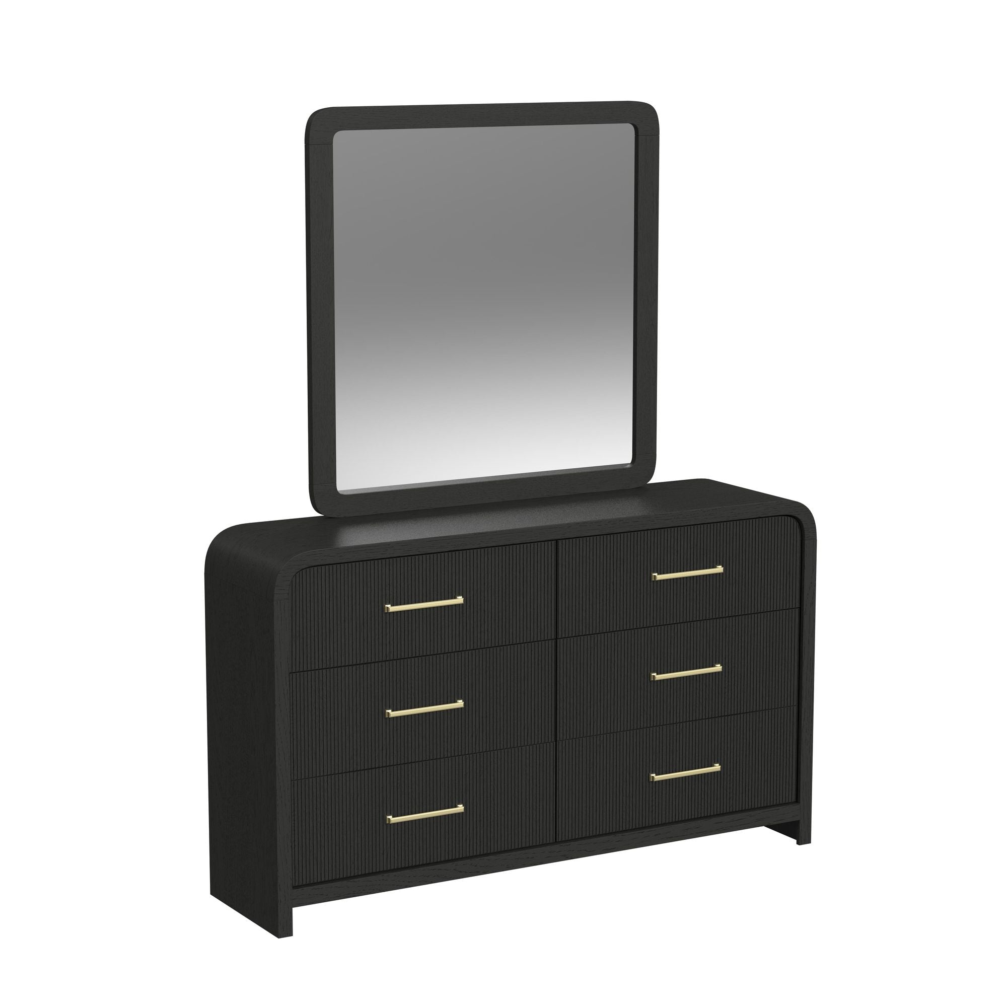 Ridgemont Dresser And Mirror Set - With Grain