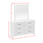 Elements International - RIDGEMONT BLACK DRESSER AND MIRROR - Wood|Mirror - Dresser & Mirror - Additional View 1
