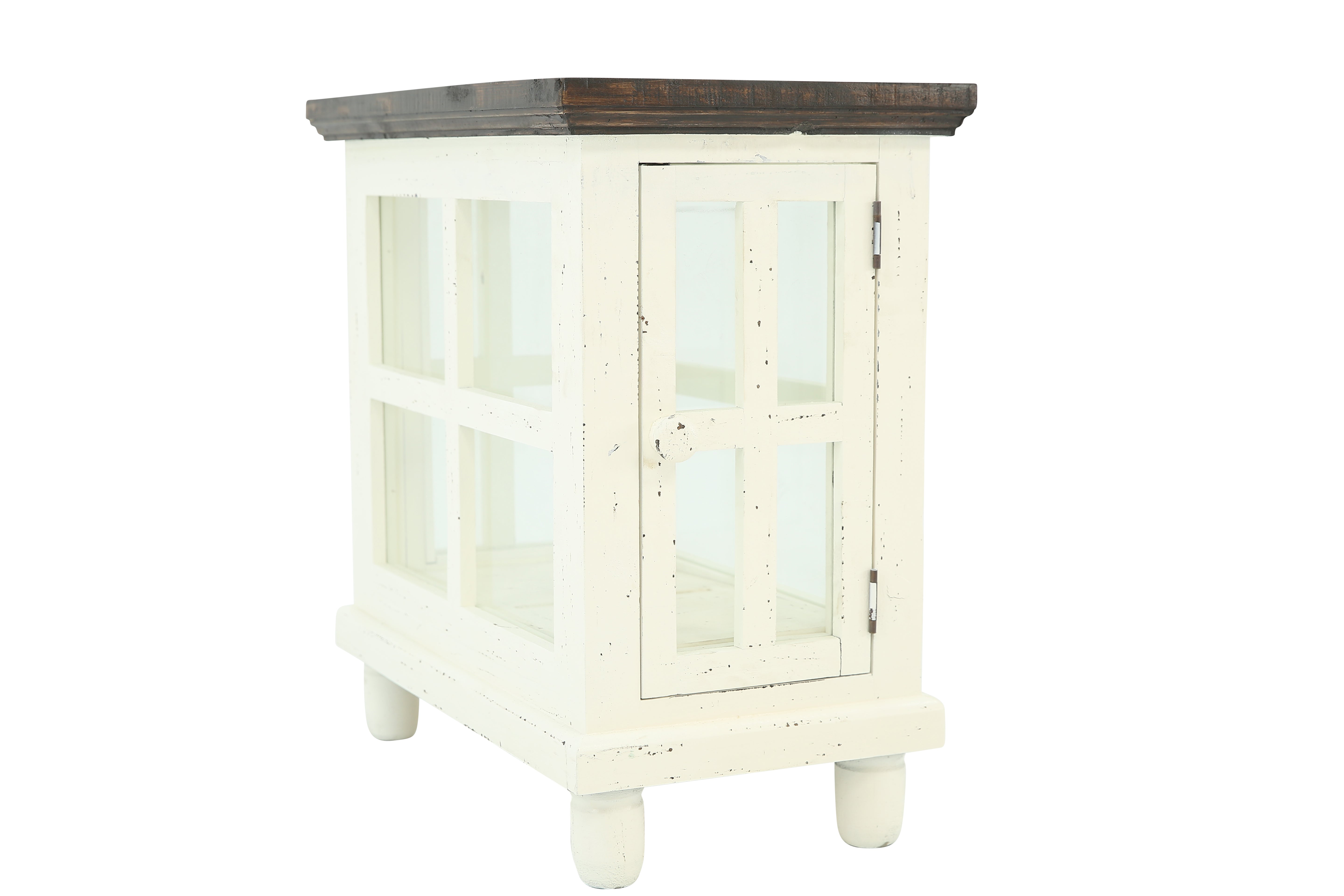 Lantern Accent Table - White/Tobacco - Additional View 1