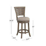 Thestral Graywash Swivel Counter Height Stool