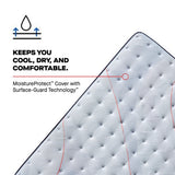 Tempur Sealy - MEDINA II MEDIUM PILLOWTOP QUEEN MATTRESS - Light Blue|Blue Fabric - Mattresses - Additional View 6