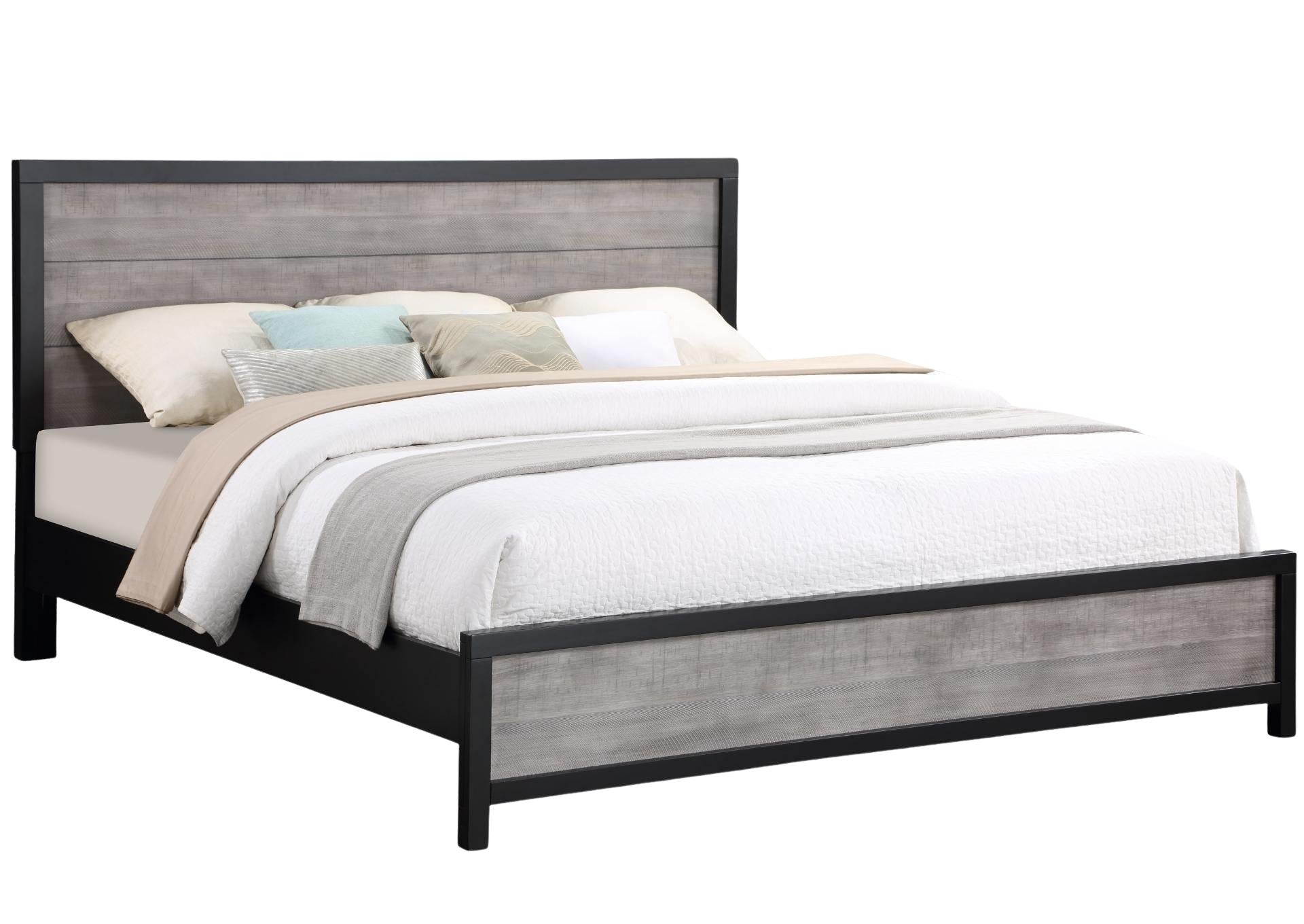 Daughtrey Black King Panel Bed