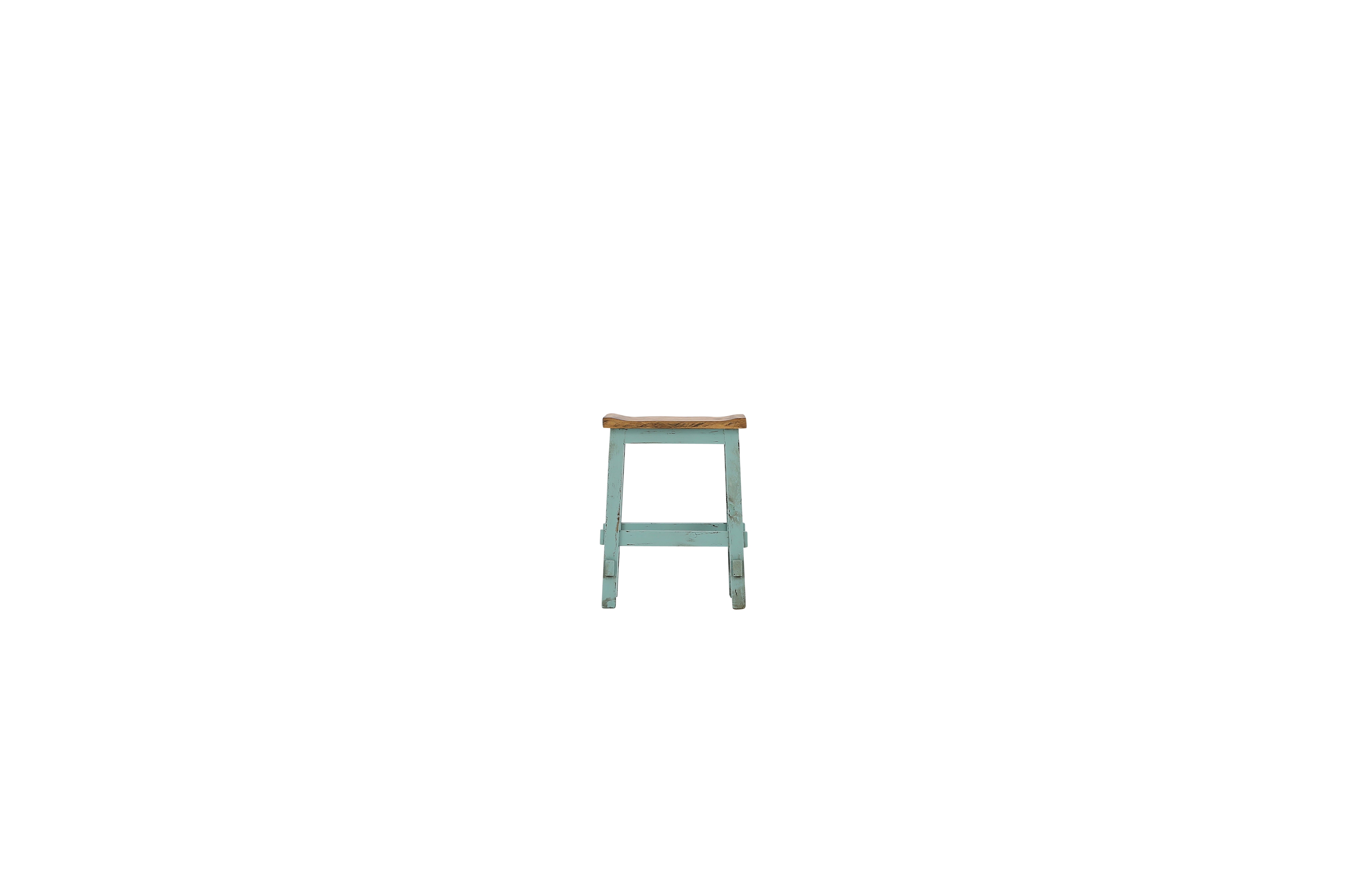 Lawman 24" Saddle Stool - Turquoise