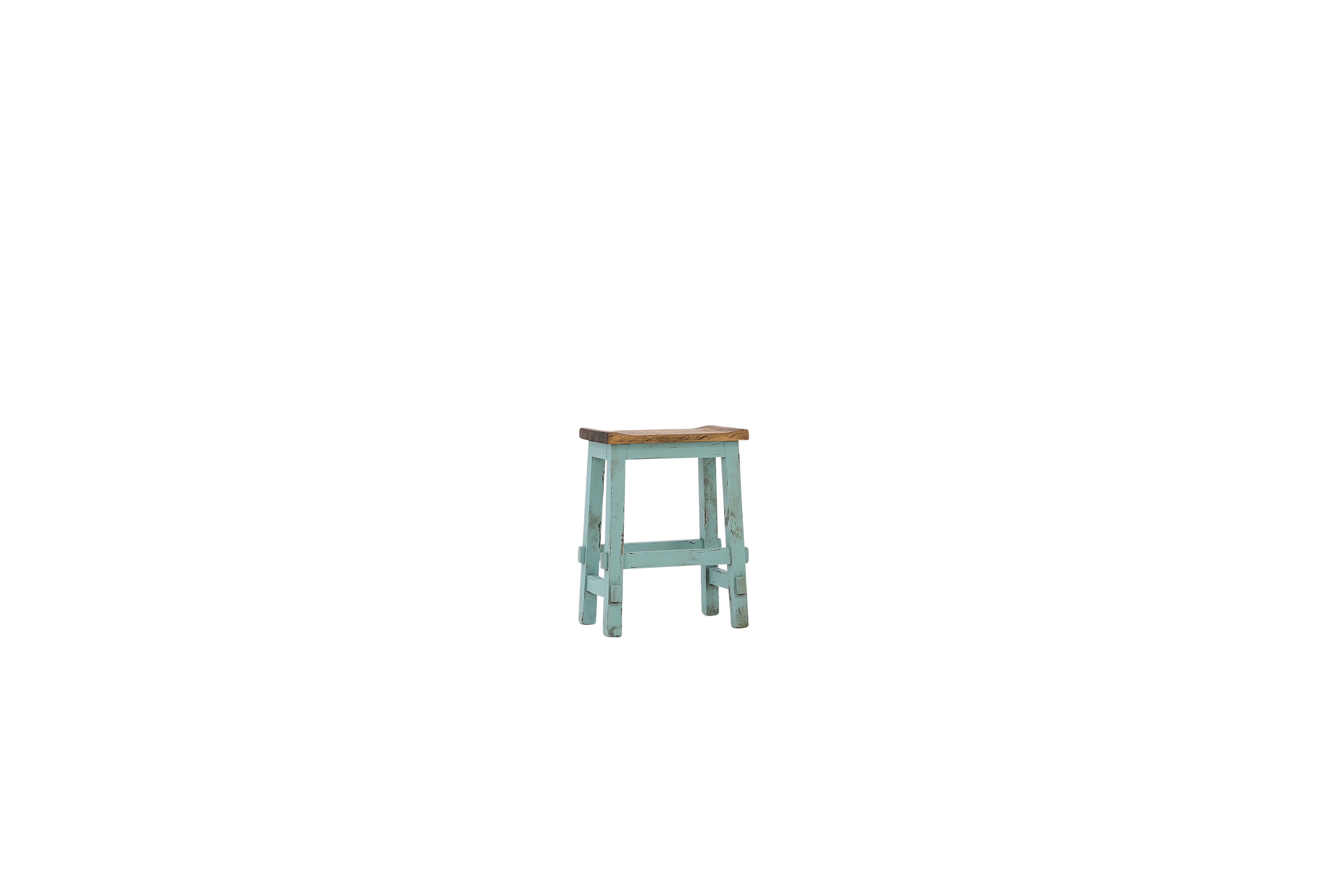 Lawman 24" Saddle Stool - Turquoise - Additional View 1