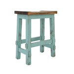 Lawman 24" Saddle Stool - Turquoise - Additional View 2