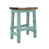 Lawman 24" Saddle Stool - Turquoise - Additional View 2