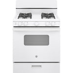 GE WHITE FREE-STANDING FRONT CONTROL GAS RANGE - Ranges