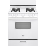 GE WHITE FREE-STANDING FRONT CONTROL GAS RANGE - Ranges