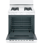 GE WHITE FREE-STANDING FRONT CONTROL GAS RANGE - Ranges - Additional View 1