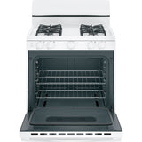 GE WHITE FREE-STANDING FRONT CONTROL GAS RANGE - Ranges - Additional View 1