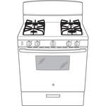 GE WHITE FREE-STANDING FRONT CONTROL GAS RANGE - Ranges - Additional View 10