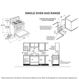 GE WHITE FREE-STANDING FRONT CONTROL GAS RANGE - Ranges - Additional View 11