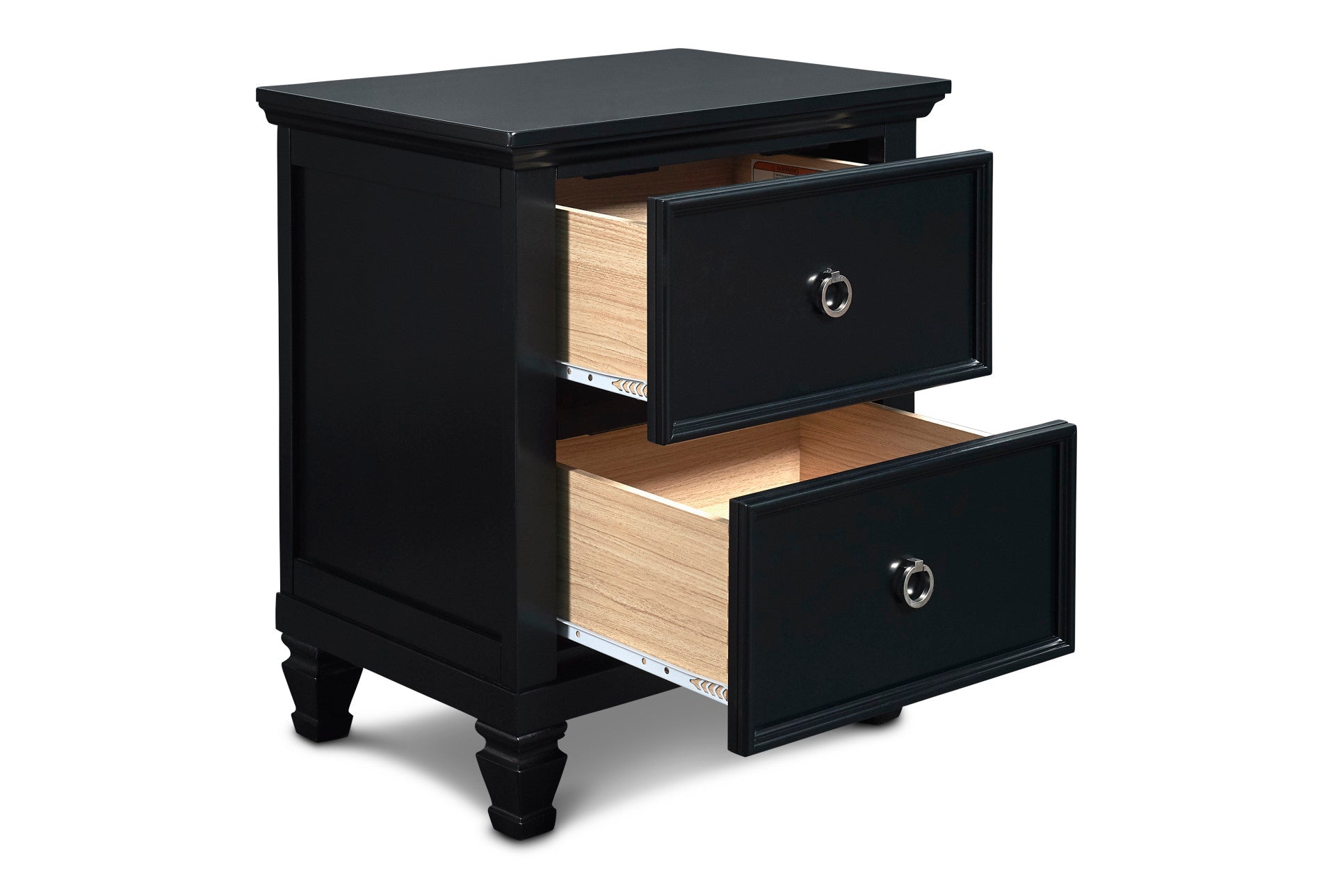 New Classic - TAMARACK BLACK NIGHTSTAND - Wood - Nightstands - Additional View 2